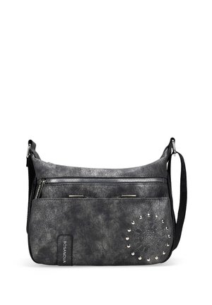 CON CREMALLERAS Y TACHAS - Bandolera - black