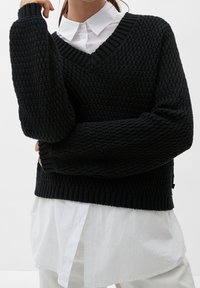 QS Strickpullover - black