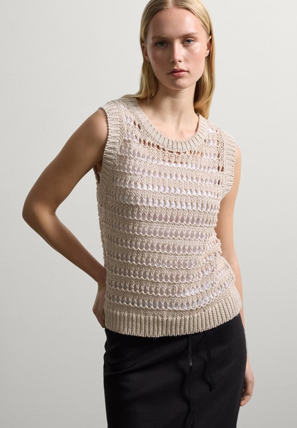OPENWORK - Strickpullover - sand