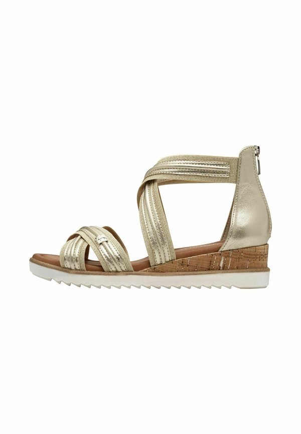 Keilsandalette - light gold