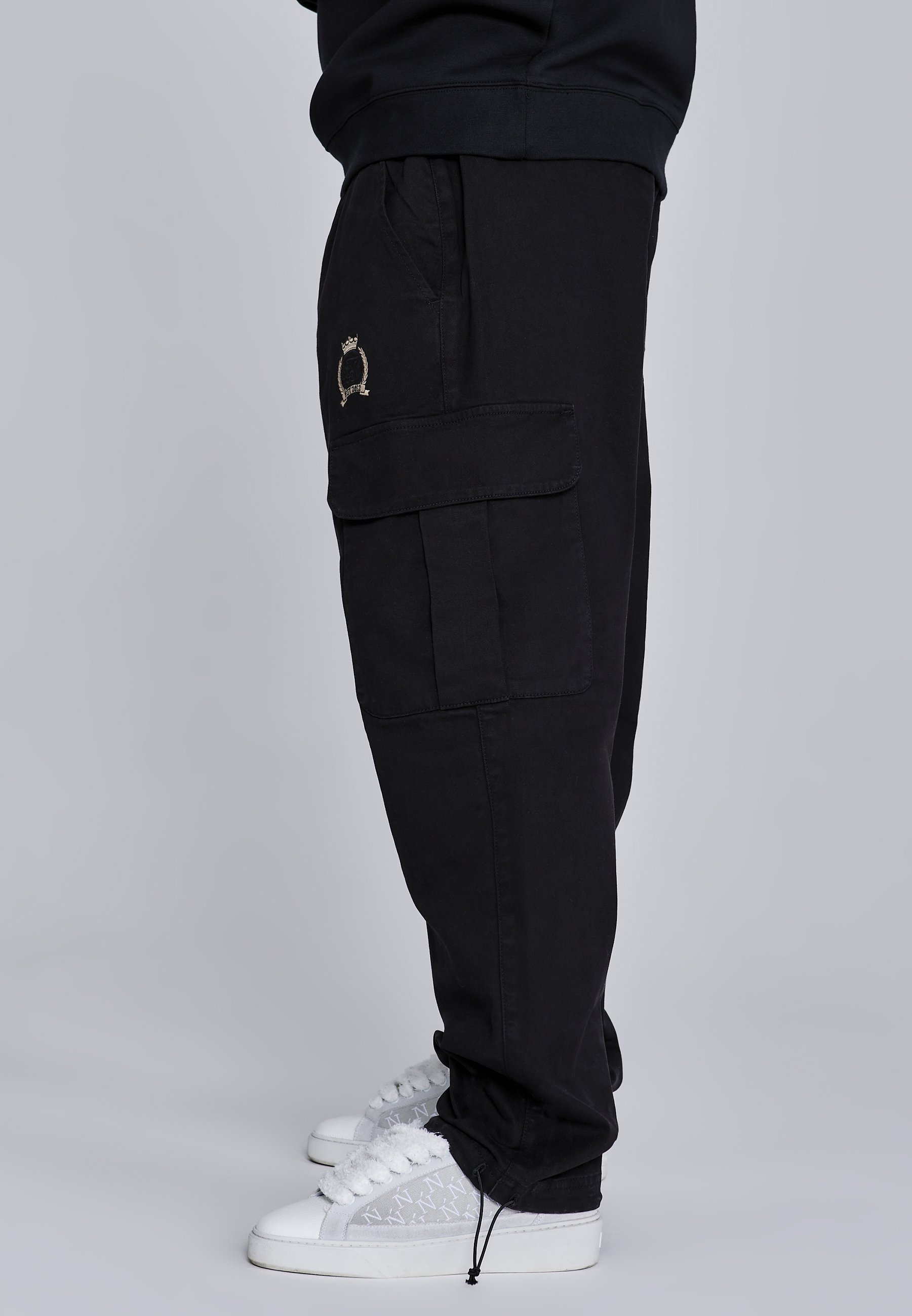 SIKSILK CREST LOOSE FIT - Pantalones cargo - black/negro - Zalando.es