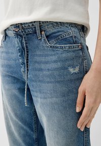 s.Oliver MIT TEXTILGÜRTEL - Jean droit - blau