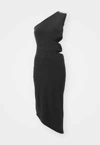 HOPE CUT OUT ASYMMETRIC MIDI - Žerzejové šaty - black