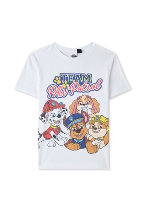 CON PAW PATROL - T-shirt con stampa - bianco ottico