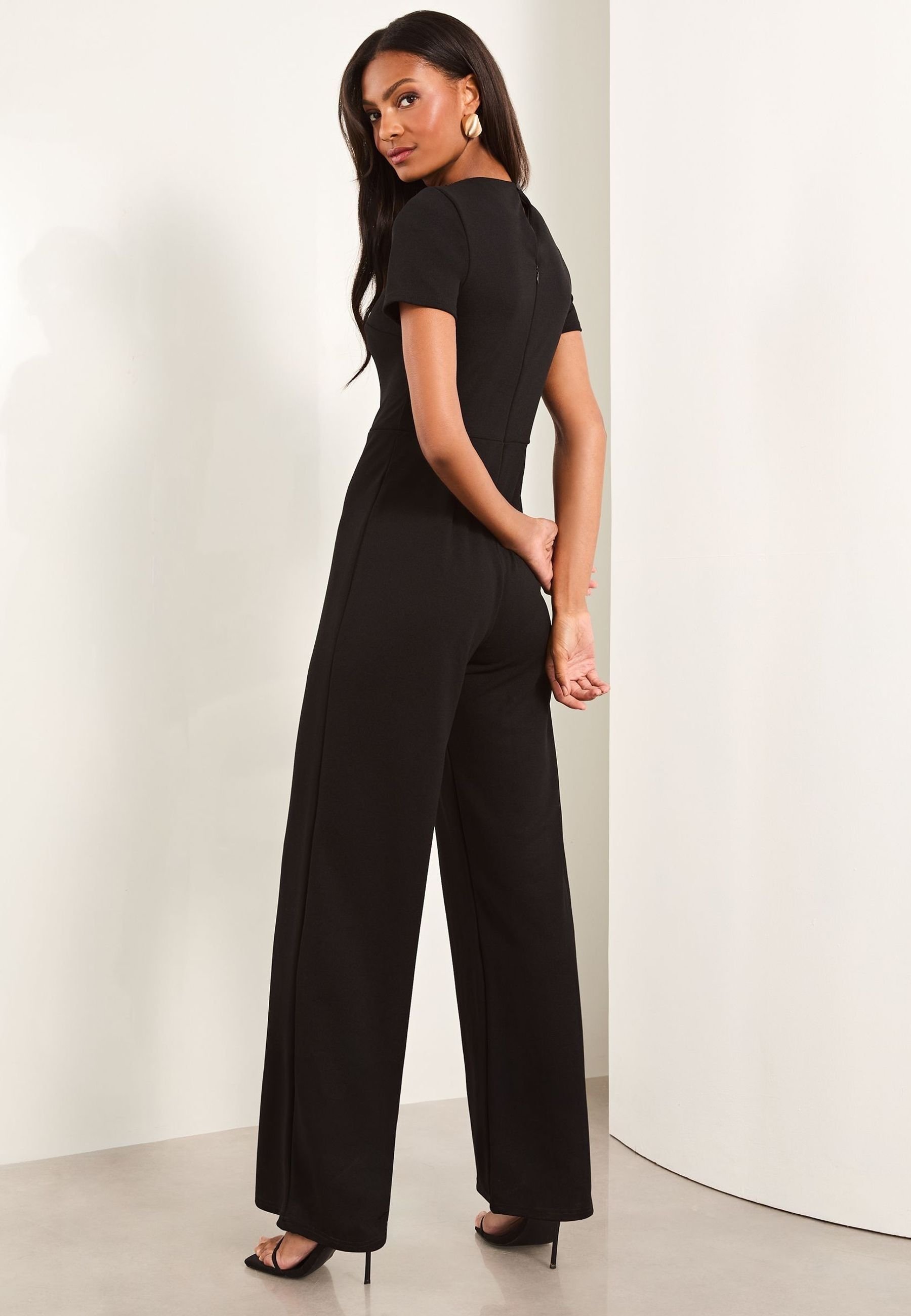 Lipsy SHORT SLEEVE SPLICE - Jumpsuit - black/zwart - Zalando.nl
