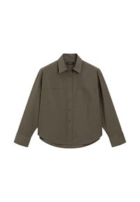 OXFORD COLLAR LONG SLEEVE - Blus - dark green
