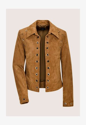 MADELEINE, Veste en cuir - macchiato