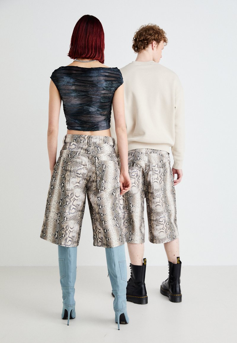 Jaded London VINTAGE COLOSSUS JORTS UNISEX - Džinsiniai šortai - grau
