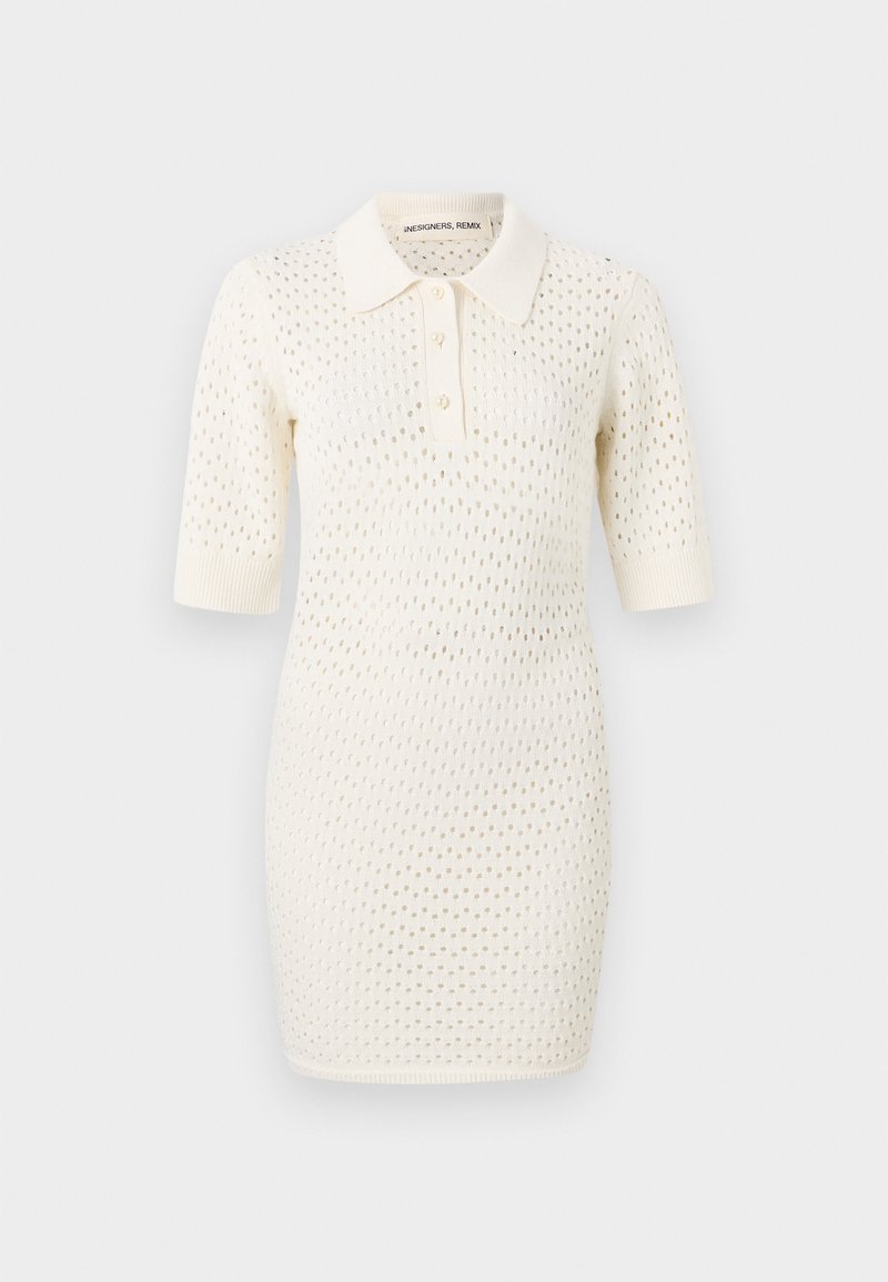DESIGNERS REMIX Gebreide jurk crème DESIGNERS REMIX Gebreide jurk crème