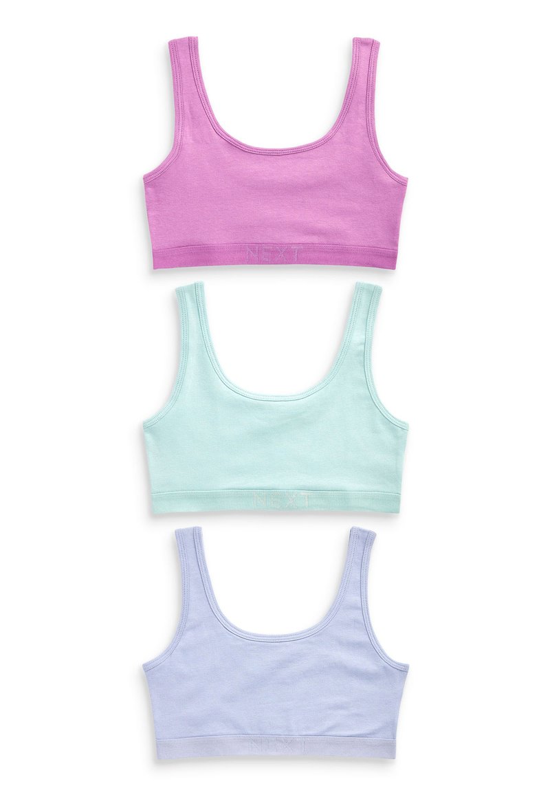 Next - 3 PACK CROP - Top - pink purple, Vergroten