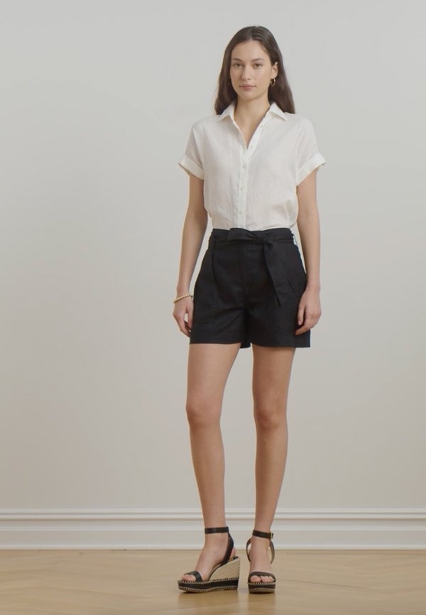 DAVIANA BELTED LINEN SHORT - Shorts2