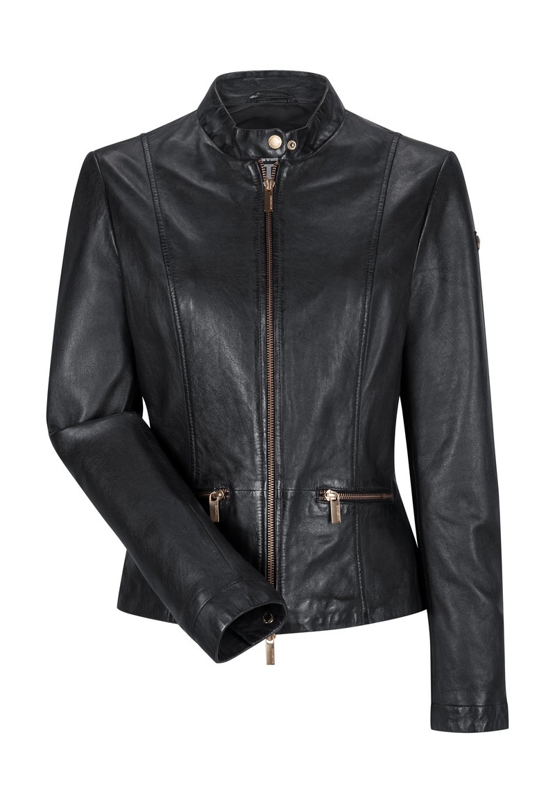 Damen Leichte Jacken | Milestone Lederjacke schwarz/braun - NU18040 Damen Leichte Jacken | Milestone Lederjacke schwarz/braun - NU18040