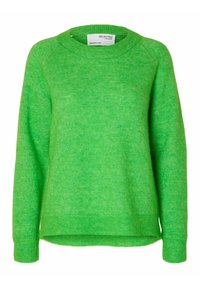 Selected Femme - SLFLULU O NECK - Stickad tröja - classic green Miniatyrbild 1