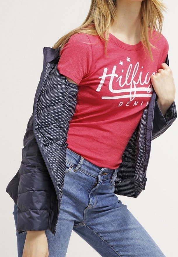 Denim Jacket Red T Shirt With Light Blue Jeans Hilfiger Denim