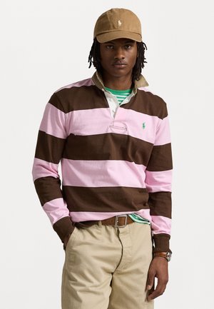 CLASSIC FIT KHAKI-COLLAR RUGBY SHIRT - Hosszú ujjú felső - carmel pink/chocolate mousse