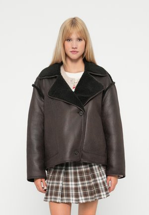VIKADERA JACKET - Imiteret læderjakke - demitasse