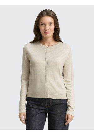 Strickjacke - sand stone beige melange
