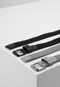 Urban Classics ELASTIC BELT 2 PACK - Braided belt - black/grey
