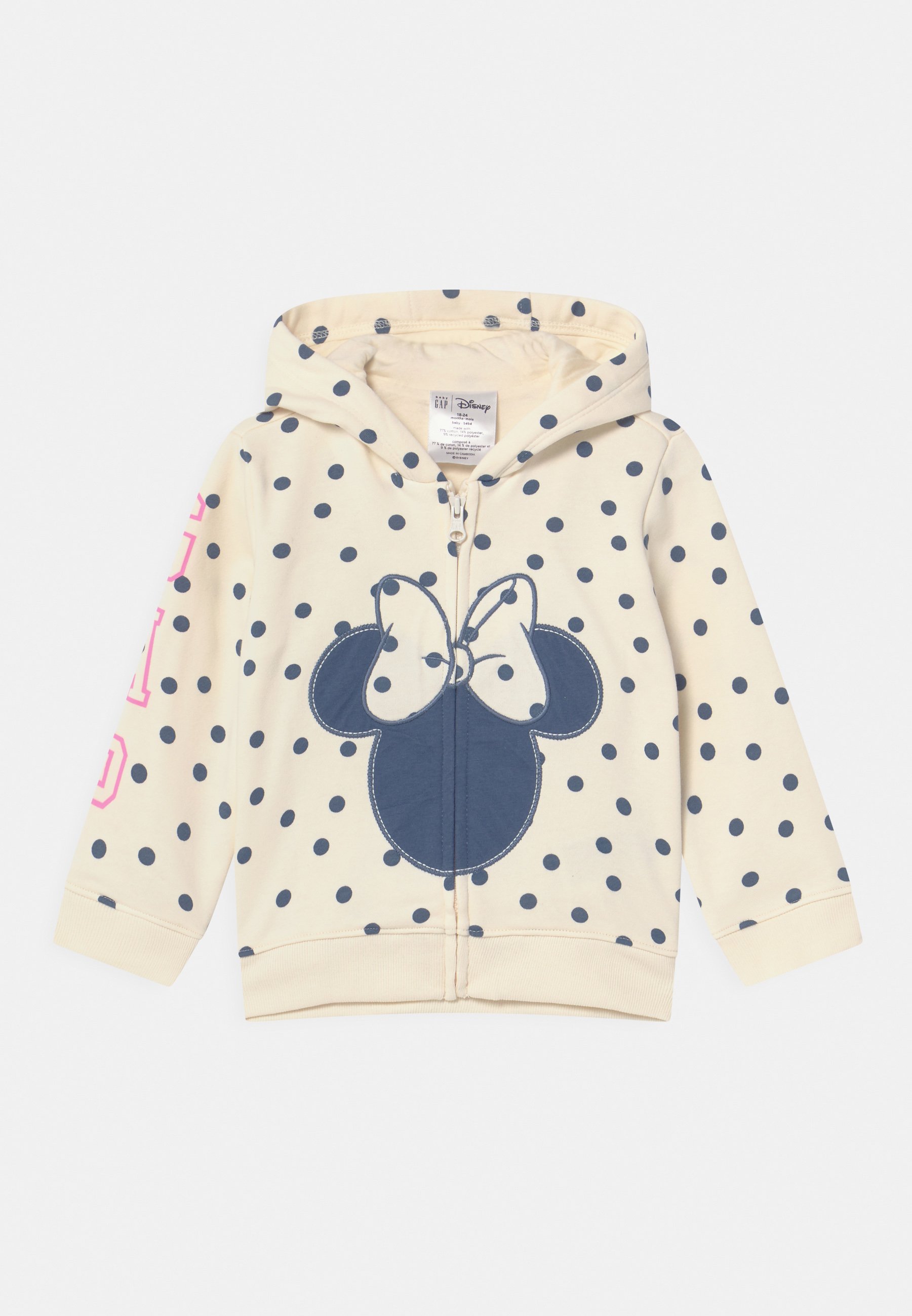 Gap Hood Minnie Mouse Disney Zip Up Sweatshirt Ivory Frost Off White Zalando Co Uk
