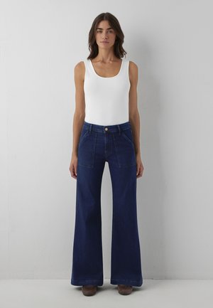 Mavi, MAVI DENIM PANTS GRACE UTILITY - Flared Jeans - ink gold premium