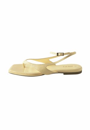 REGULAR FIT-FOREVER COMFORT STRAPPY ANKLE TOE THONG - Pool slides - buttermilk yellow