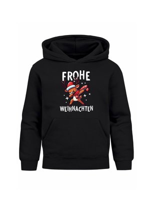 MoonWorks WEIHNACHTSMOTIVE LUSTIGE GESCHENKE OUTFIT - Kapuzenpullover - dabbing rentier schwarz
