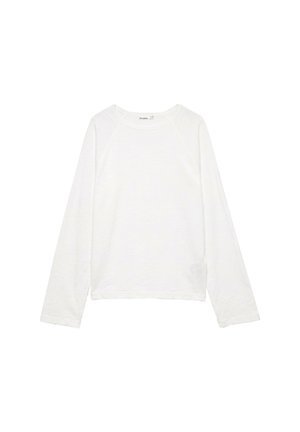 PULL&BEAR, STRIPED RAGLAN LONG SLEEVE - T-SHIRT - T-shirt à manches longues - off white
