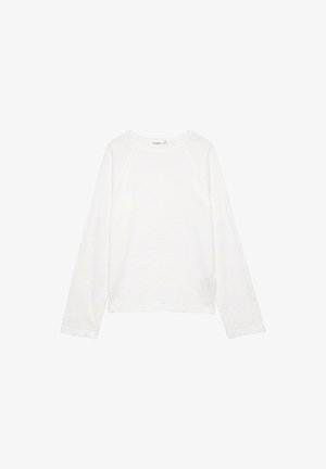 PULL&BEAR, STRIPED RAGLAN LONG SLEEVE - T-SHIRT - T-shirt à manches longues - off white