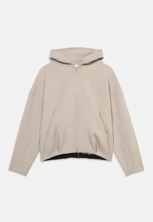 G NK MAVN TF KNIT FZ HOODIE UNISEX - Sudadera con cremallera - cream/black