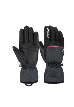 SNOW - Gloves - blck blck melang fire red