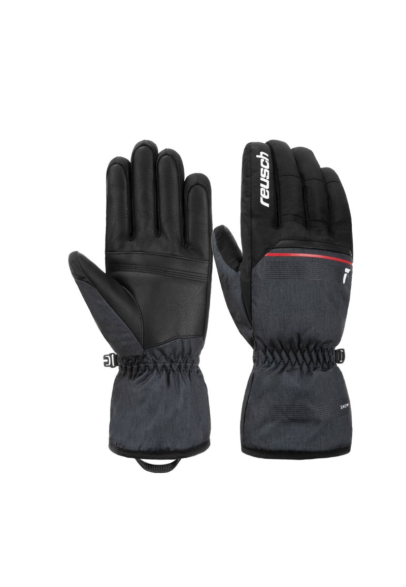 Reusch - SNOW - Fingerhandschuh - blck blck melang fire red, Vergrößern