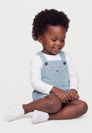 Tommy Hilfiger, STRIPE DUNGAREE DRESS - Denim dress - light blue