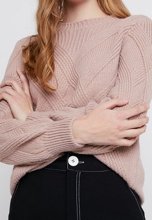 Striktrøje - mauve
