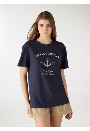 AMPIA CON - T-shirt con stampa - blu scuro