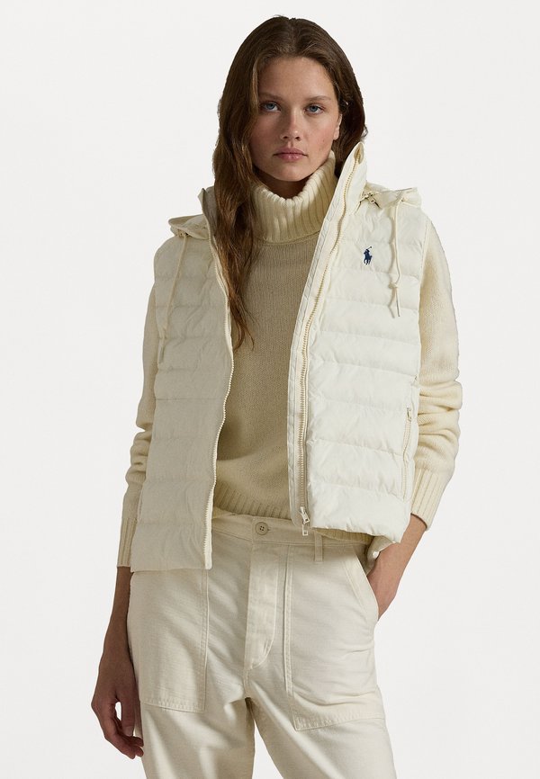 WATER REPELLENT PACKABLE GILET - Waistcoat - estate cream