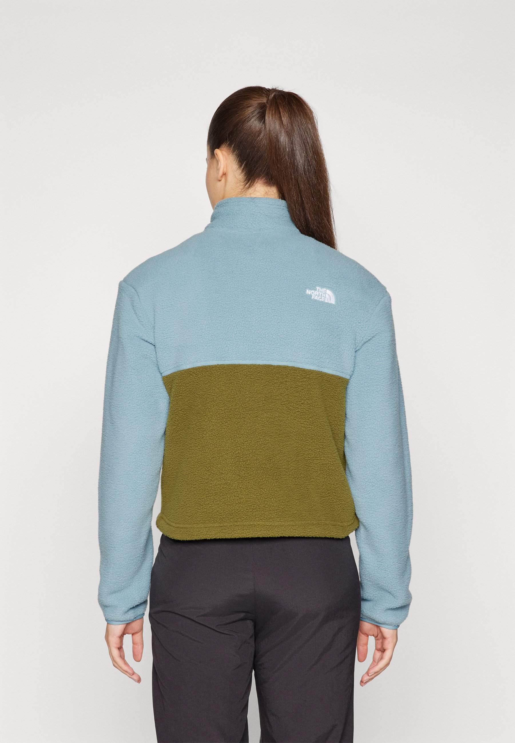 売れ筋商品|||ノースフェイス パーカー・スウェットシャツ レディース アウター YUMIORI  ZIP - Fleece jumper - forest olive/shallow blue/black The North Face YUMIORI ¼ ZIP - Fleece jumper - forest olive