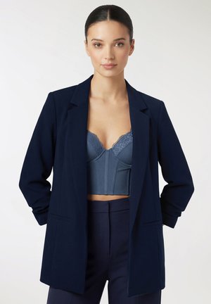 APERTA CON REVER - Cappotto corto - blu scuro