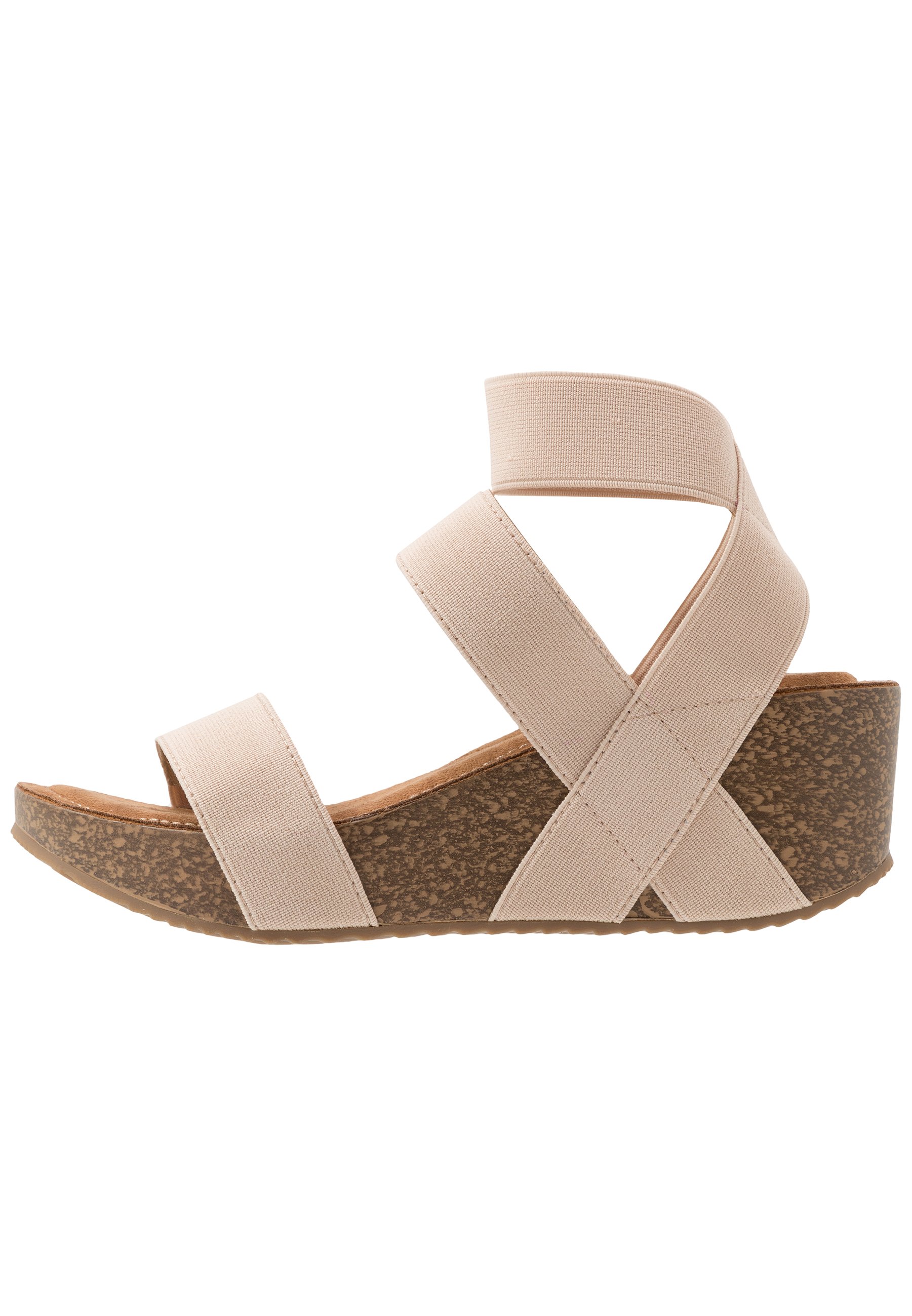 madden girl zoeyy cork wedge sandal