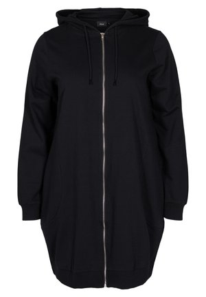 Zizzi Zip-up sweatshirt - black