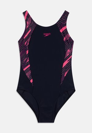 Speedo GIRLS HYPERBOOM SPLICE MUSCLEBACK - Badpak - true navy/electric pink/fandango pink