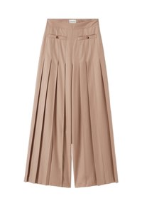Claudie Pierlot PANTALON PLISS?? TAILLE HAUTE ??VAS?? - Jupe pliss?�e - beige - ZALANDO.FR