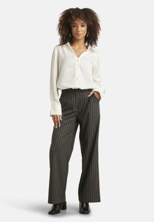 Trousers - grey - white