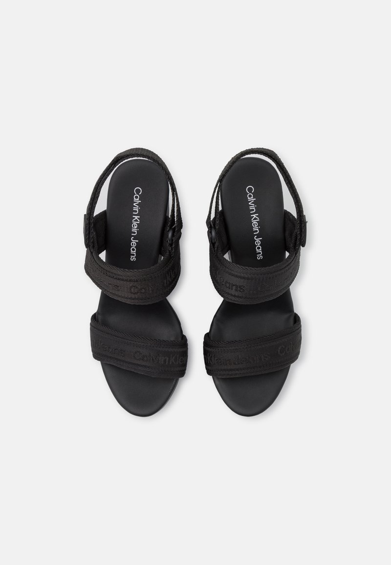 Calvin Klein Jeans WEDGE SLING - Sandalias de - black/negro - Zalando.es