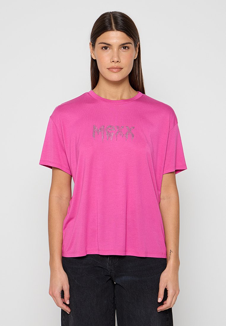 Mexx T-shirt print donkerroze