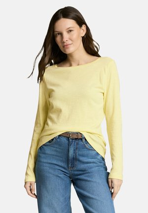 TOM TAILOR, BASIC  - Long sleeved top - soft lemon