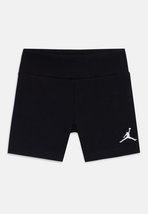 Shorts sportivi neri realizzati in tessuto morbido con una vita elasticizzata. Presentano un logo Jumpman bianco sulla gamba sinistra.
