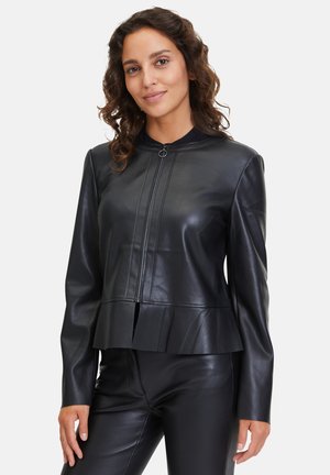 MIT REISSVERSCHLUSS - Faux leather jacket - schwarz