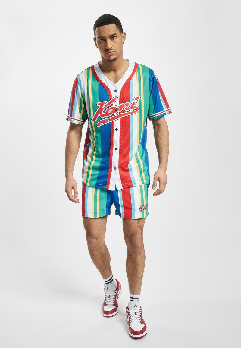 Karl Kani VARSITY STRIPED BASEBALL Button down-skjorte red