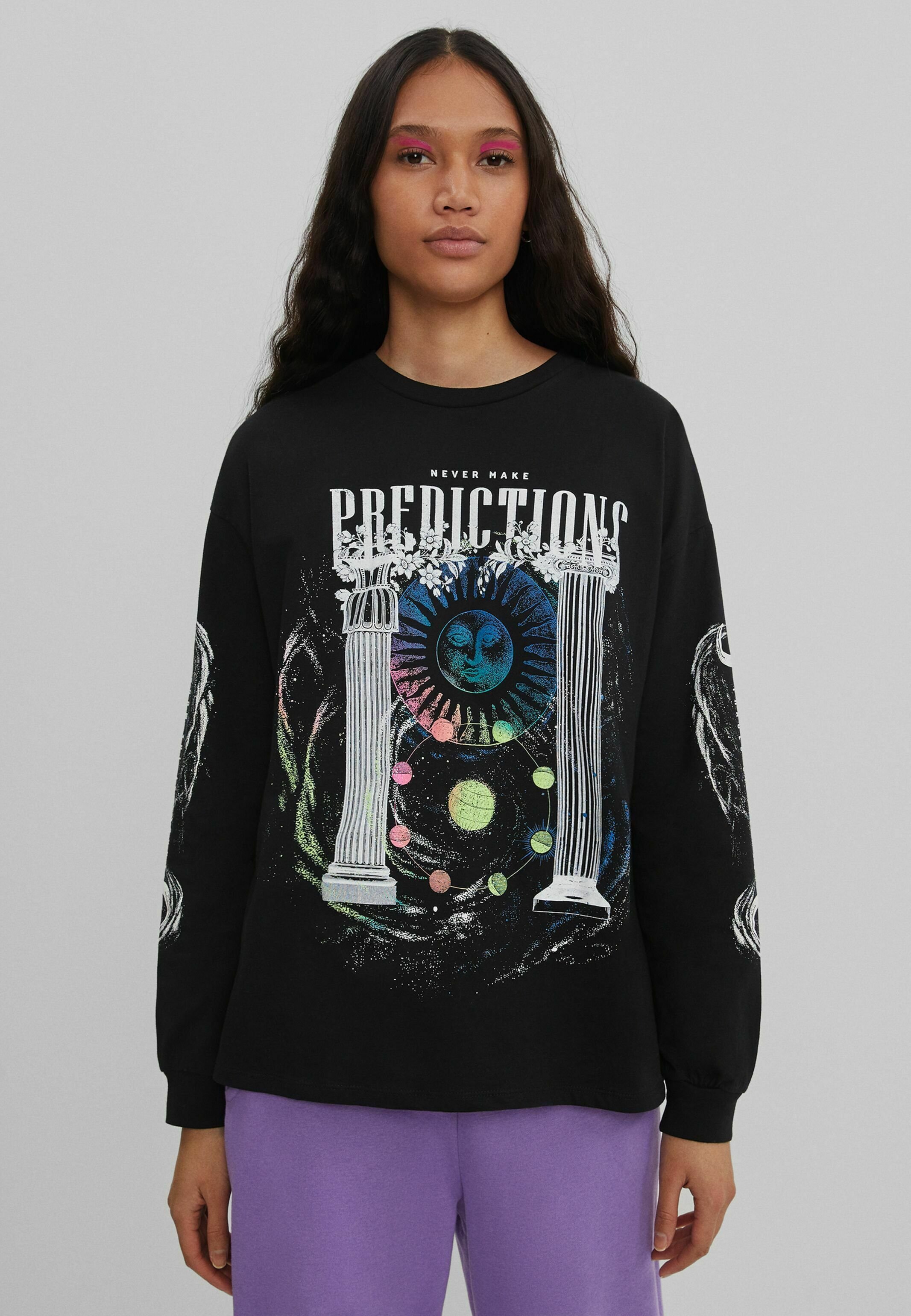 Bershka LONG SLEEVE - T-shirt à manches longues - black/noir - ZALANDO.FR