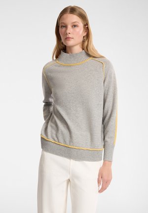 CON BORDI A CONTRASTO - Maglione - grigio